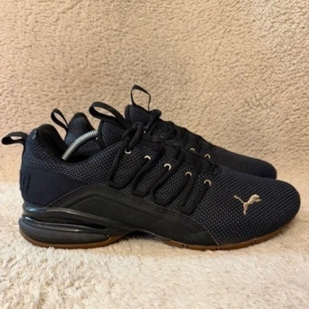 Puma Axelion NXT Mens Running Shoes Black Gum 192488-06 Size 11 Sneakers